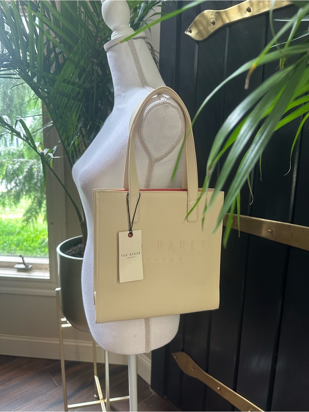 NWT Ted Baker London Cream Sukicon East West Icon Tote Bag handbag purse